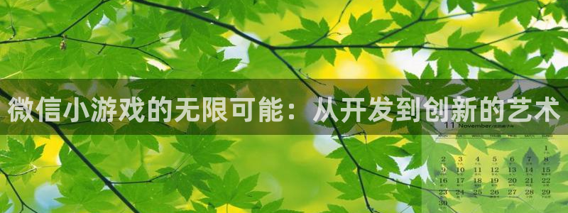 沐鸣2账号注册：微信小游戏的无限可能：从开发到创新的艺术